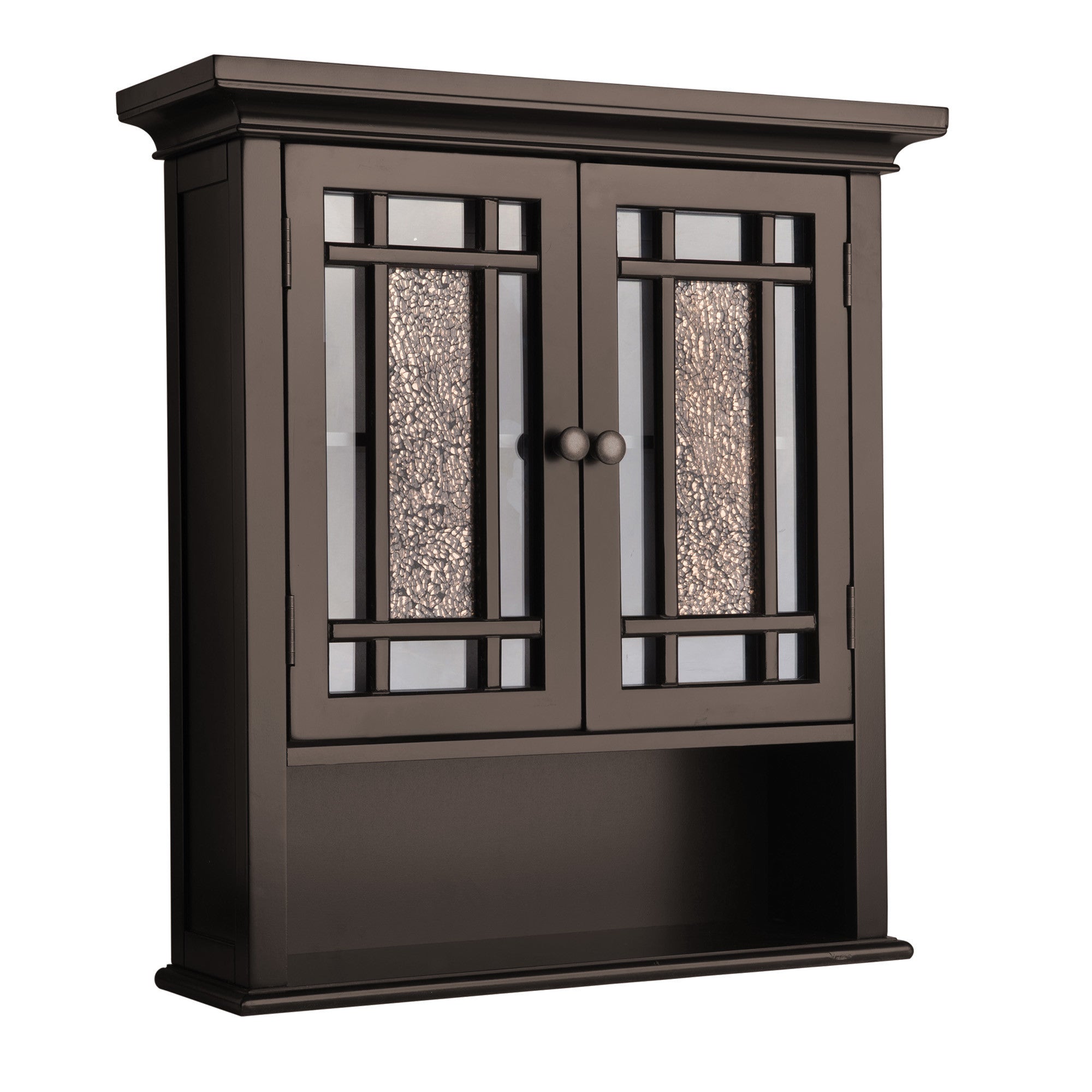 Avery Linen Cabinet with 1 Drawer Oil Oak Brown Elegant Home Fashions