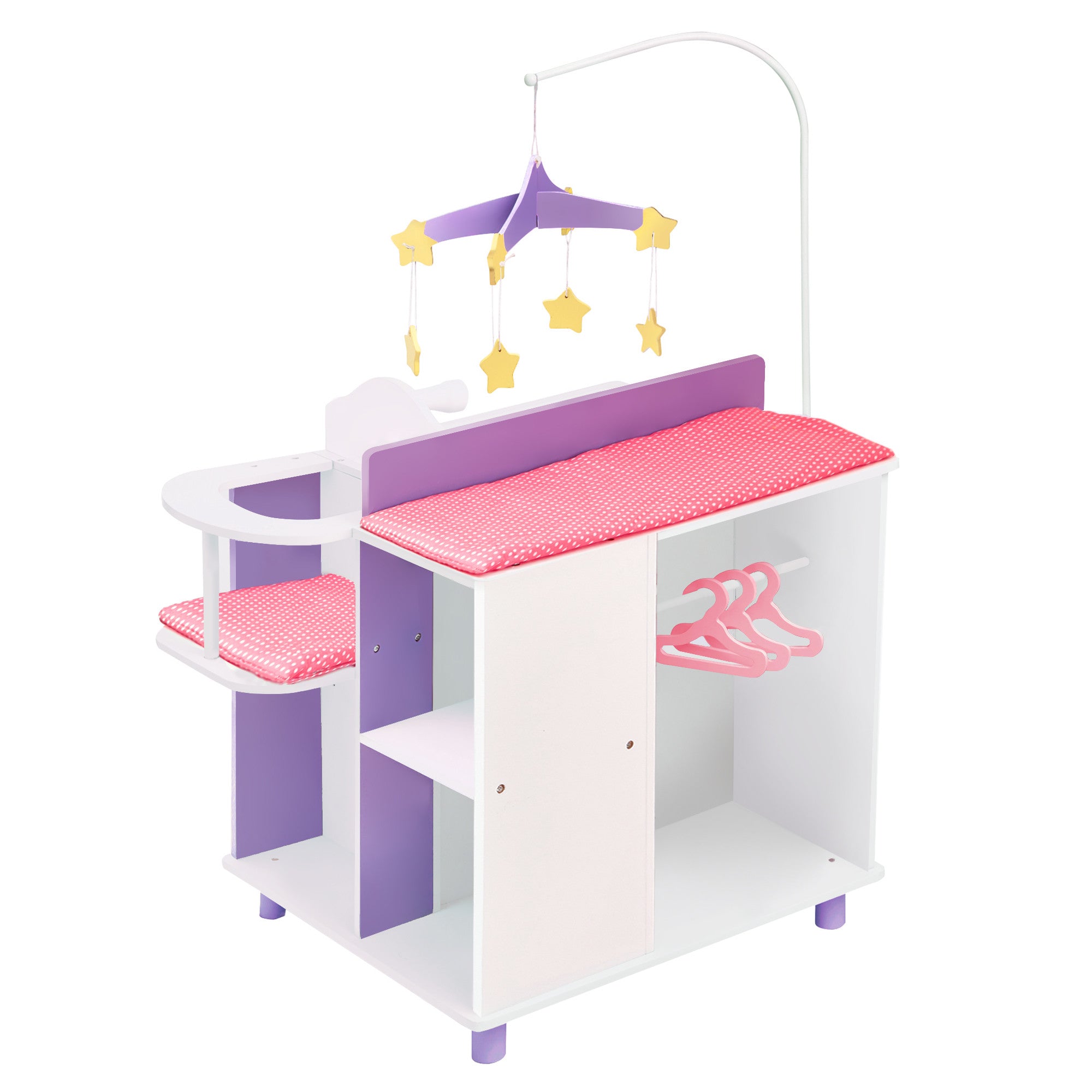 Olivia's Little World Pink Doll Changing Bed Storage by Olivia's World  Wooden Furniture Toy TD-0203AG