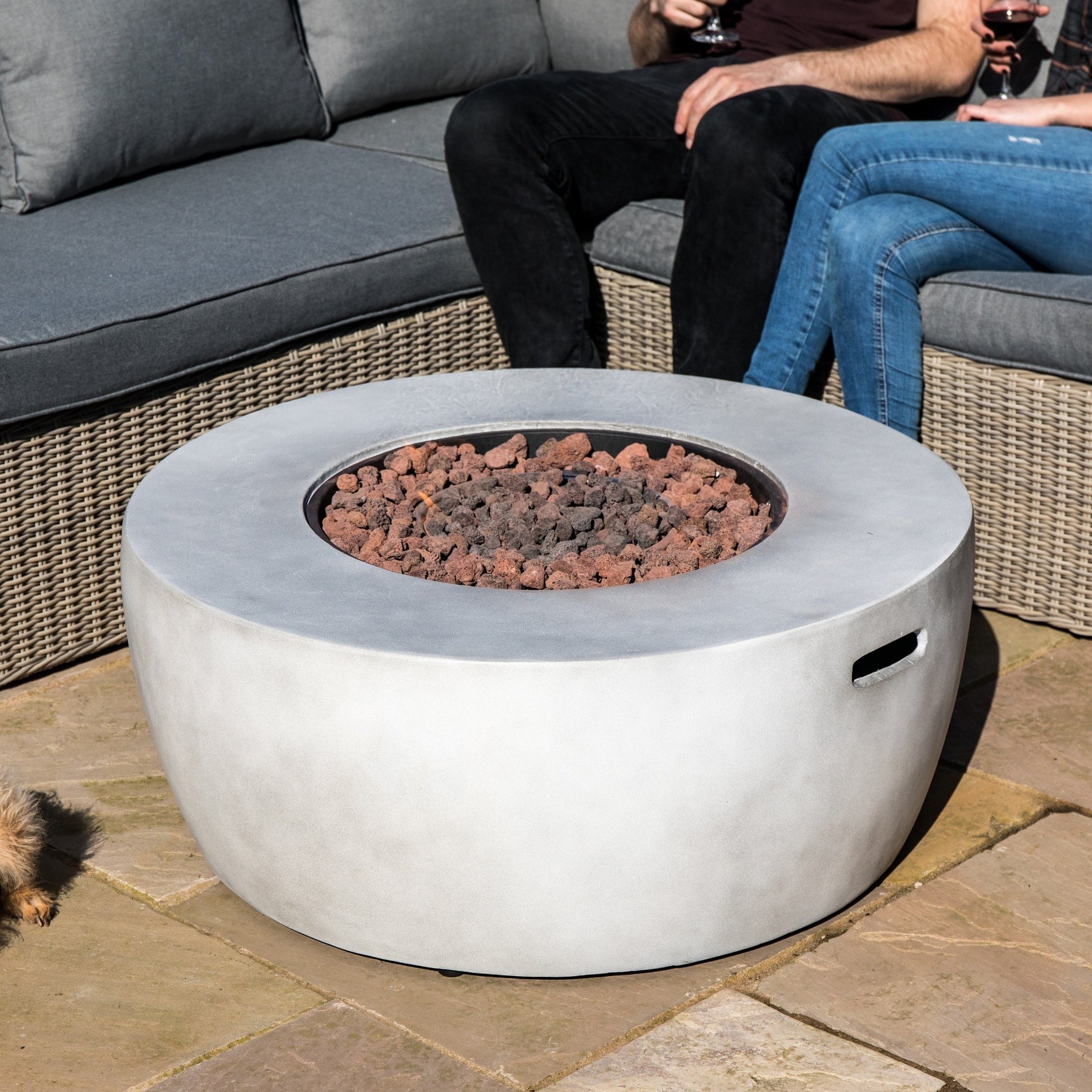 concrete propane gas fire pit