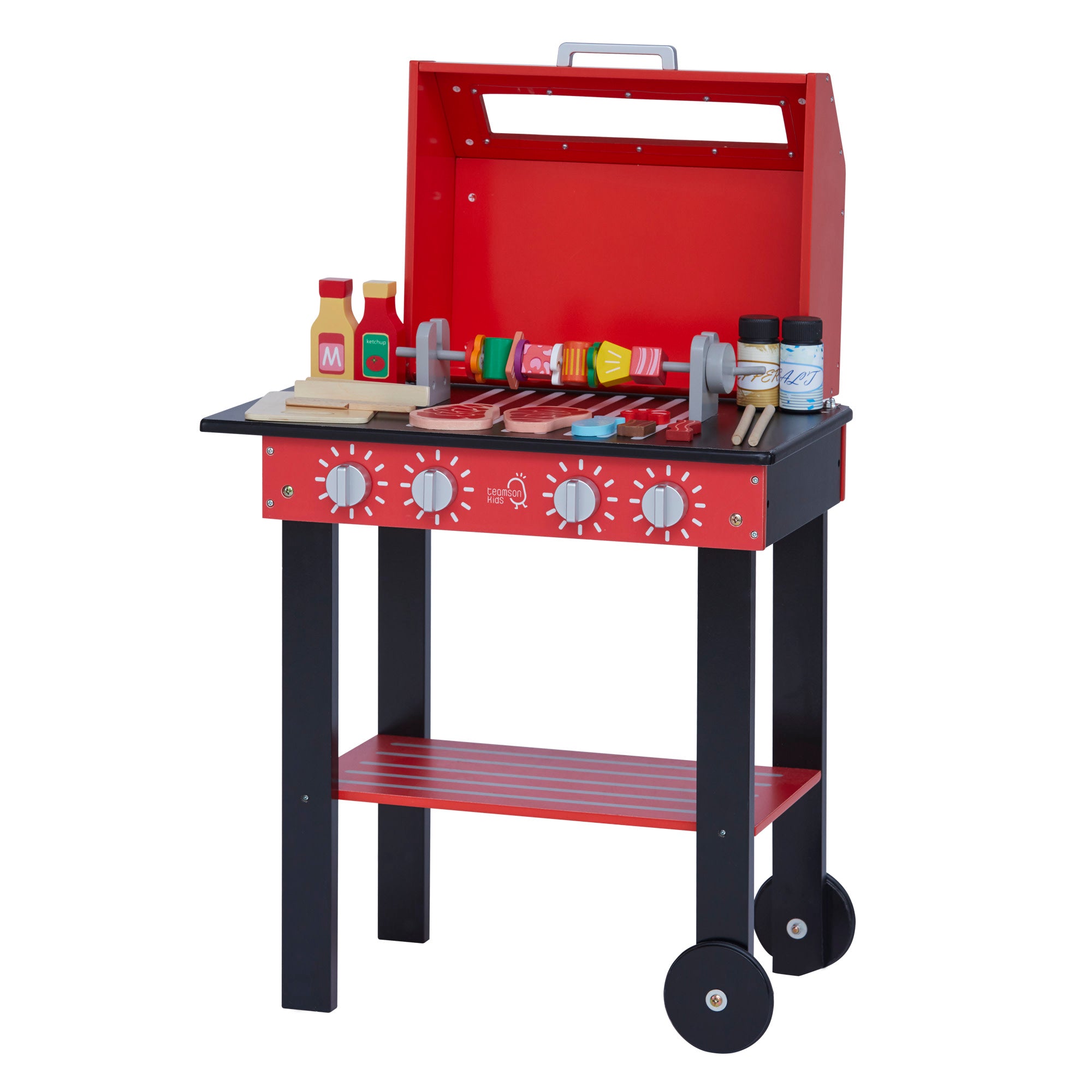 Image of Teamson Kids Little Helper Wooden Backyard BBQ Grill Playset