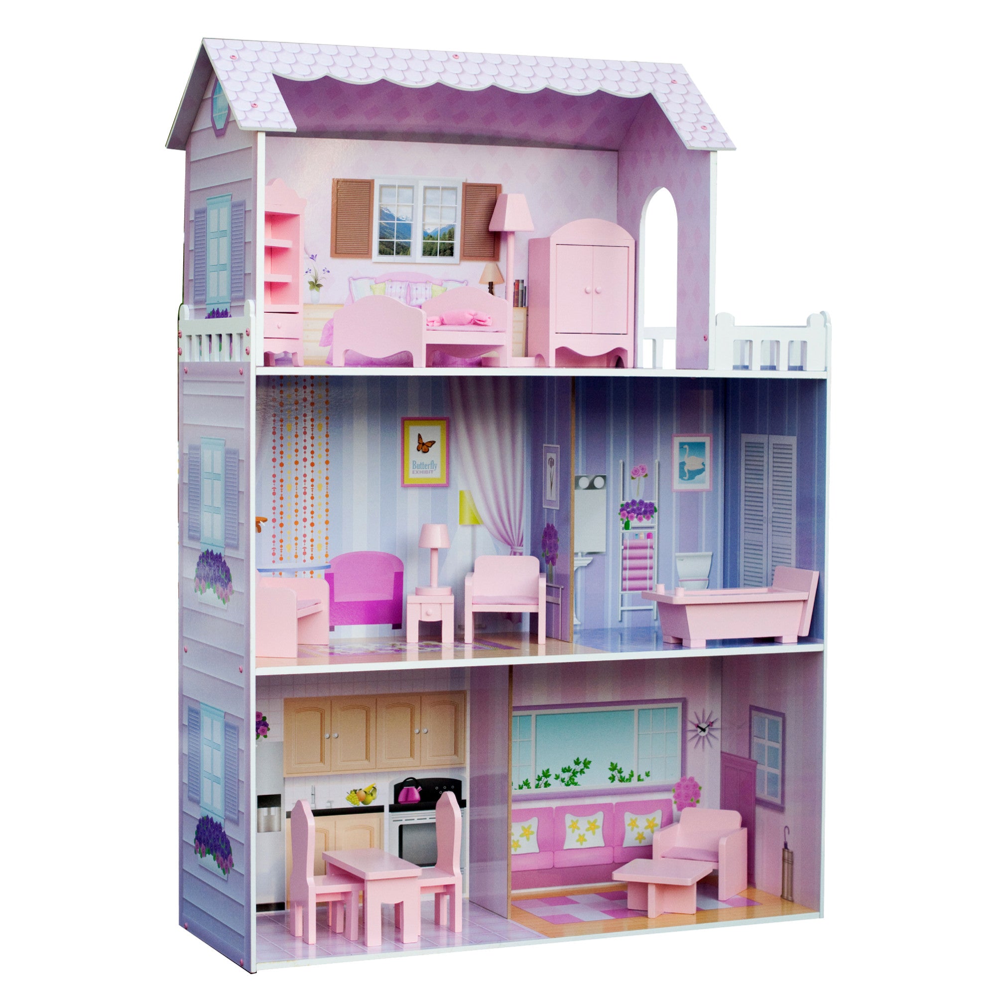 Olivia's Little World Dreamland Tiffany 3-Story Dollhouse for 12" Dolls