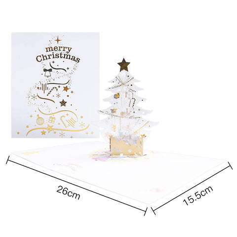 Christmas 3D Pop-Up Greeting Card | Crystal Christmas Tree