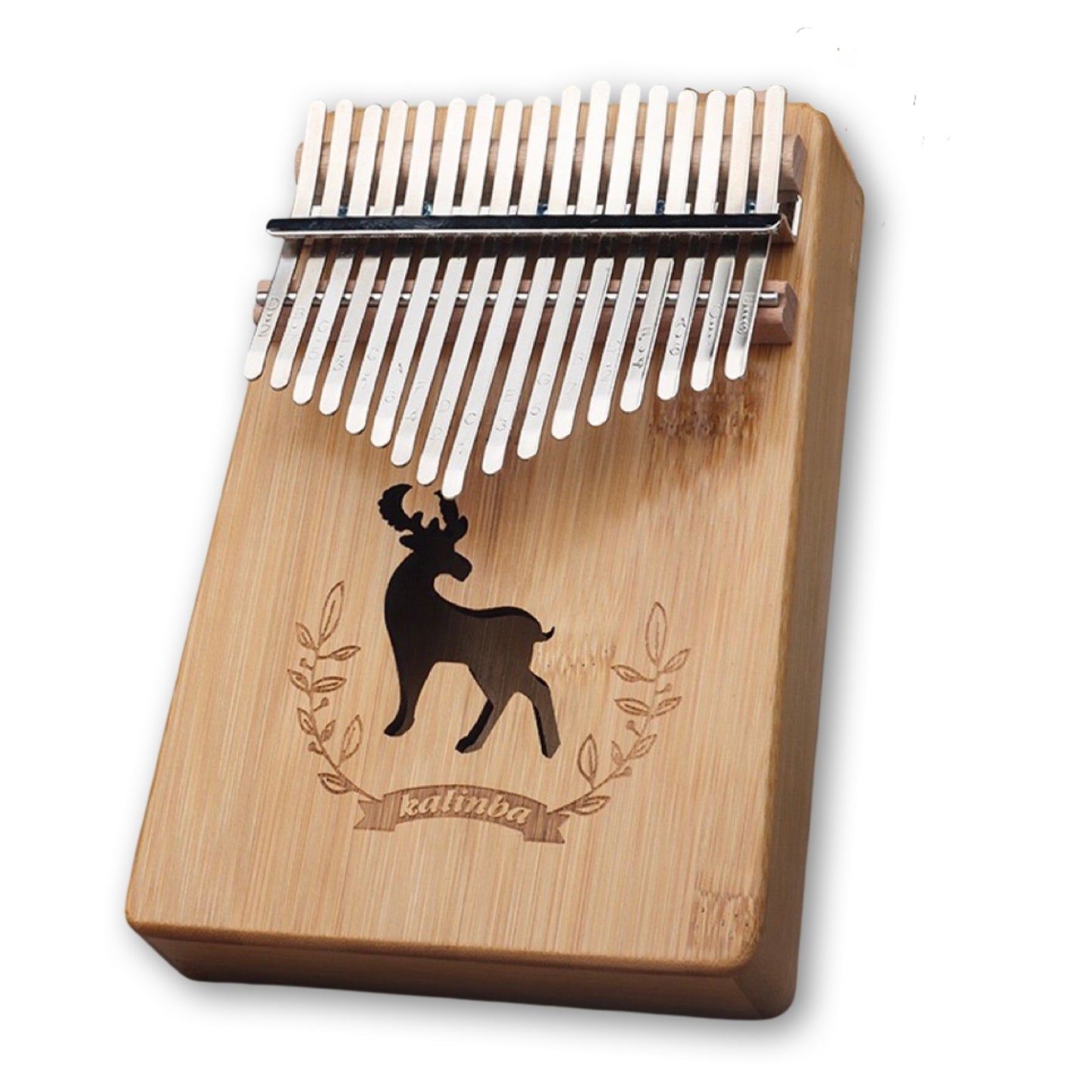 17 Key Bamboo Deer Kalimba Thumb Piano Handcrafted African Musical Instrument Give5me 