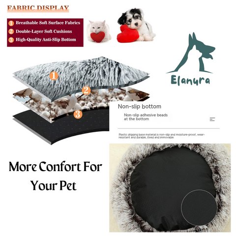 ElaNuRa™|CosyPet Plush Bed