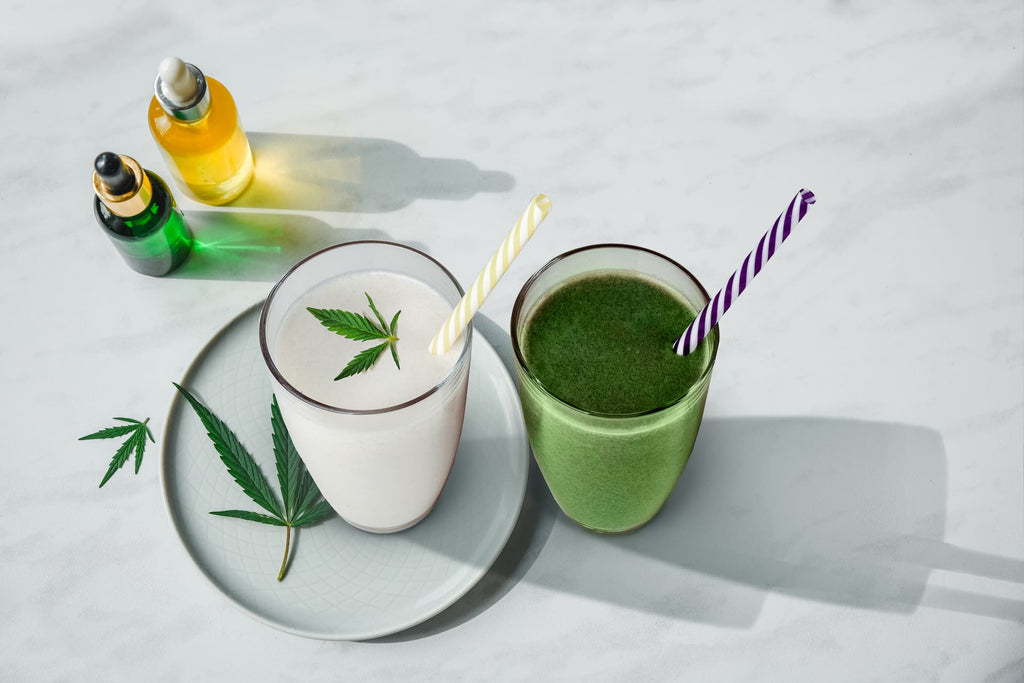 glasses of cbd drinks