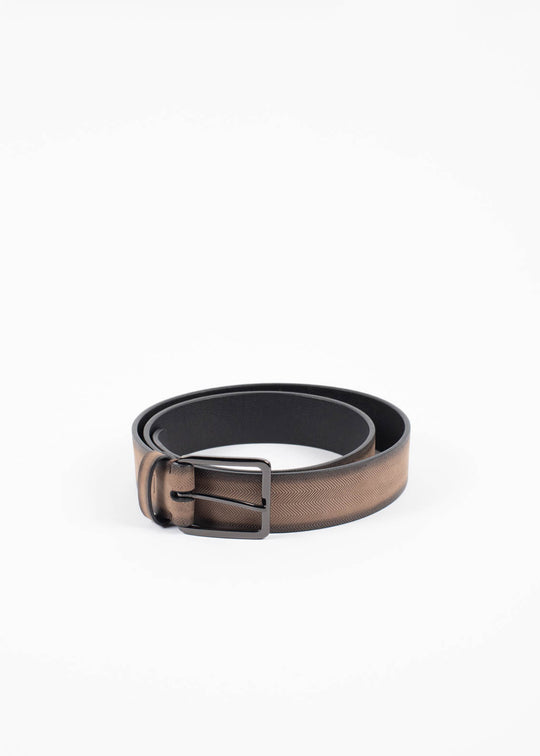 Leyva men's leather belt in blue