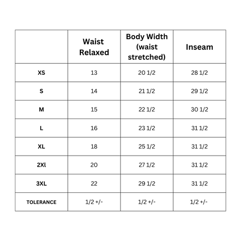Sizing Charts – deltacleanteam