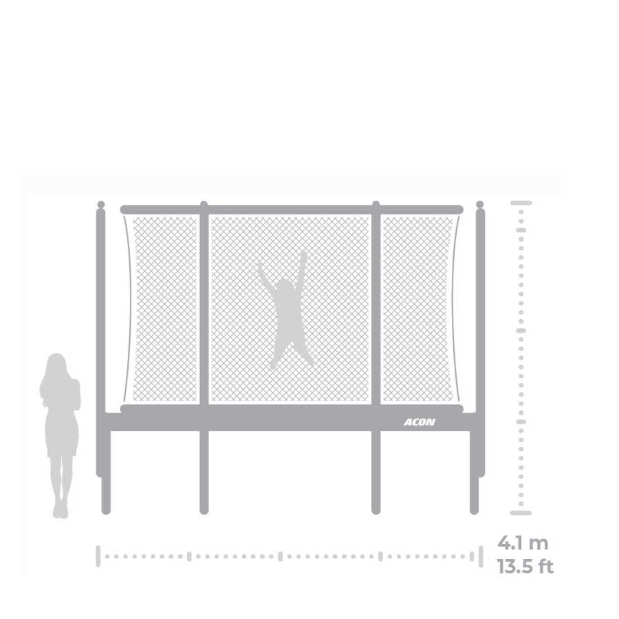 ACON Air 13 Sport HD Rectangular Trampoline Net Dimensions
