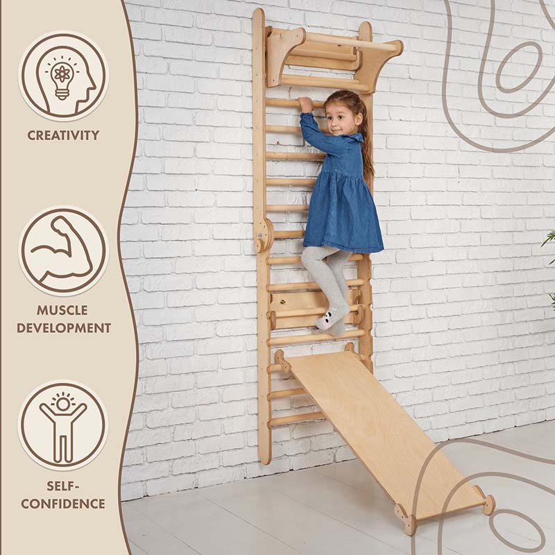 goodevas-3-in-1-swedish-wall-bar-climbing-ladder-swing-set-slide-board-accessories