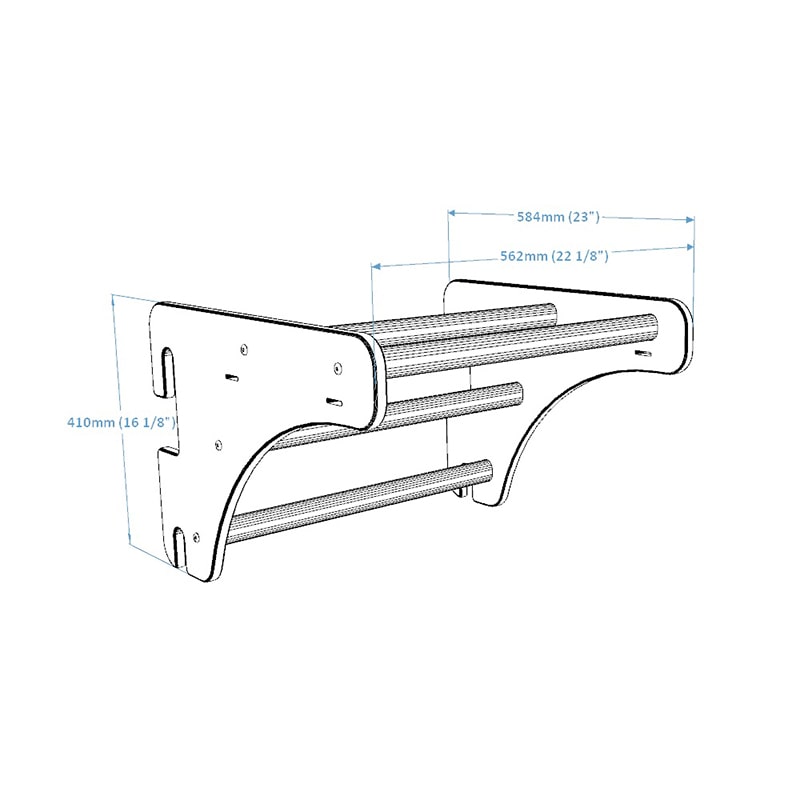BenchK Adjustable Wooden Pull Up Bar In Oak Dimensions