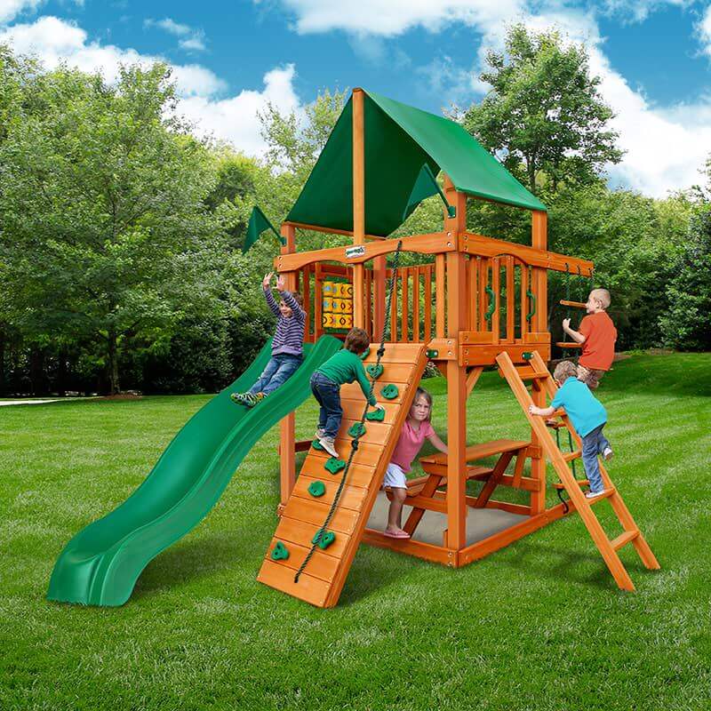 Gorilla Chateau Tower Outdoor Playset with Canopy Roof