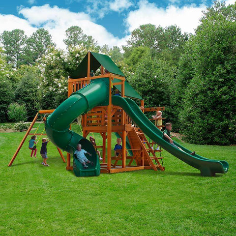 Gorilla Playsets Great Skye II Swing Set with kids playing