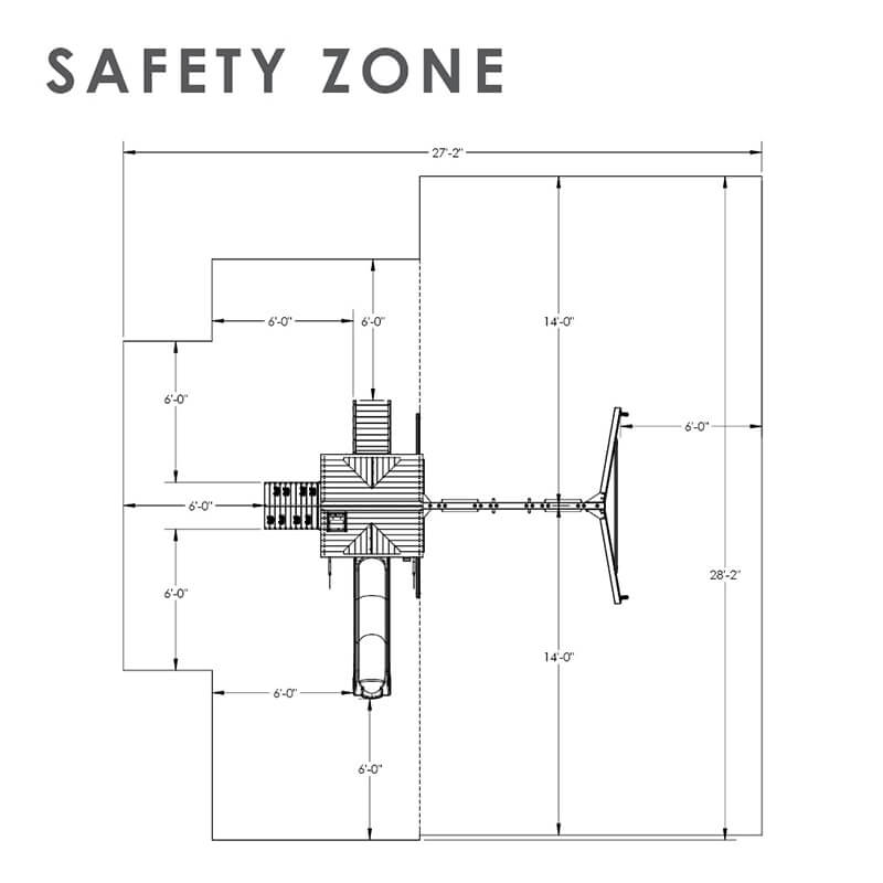 Gorilla Nantucket II Swing Set Safety Zone