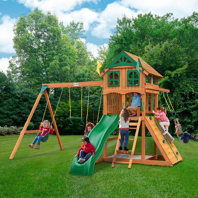 Outing Swing Set with Trapeze Arm