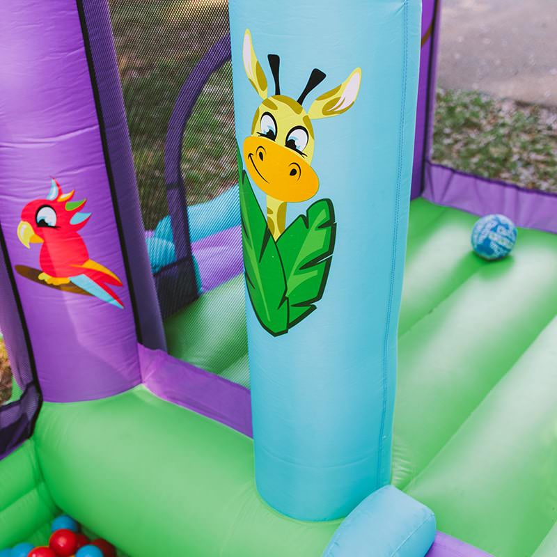 KidWise Zoo Park Inflatable Bounce House With Ball Pit - Image 9