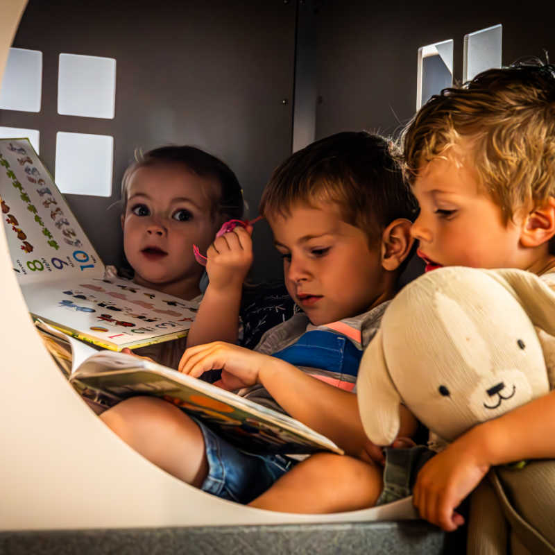 Trailblazer Indoor & Outdoor Playset with kids reading