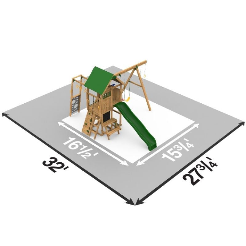 Playstar Highland Silver Outdoor Playset Dimensions