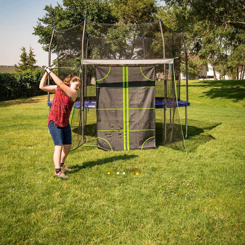 Skywalker Sports Multisport Training Net Game accessory for Trampolines with girl golfing