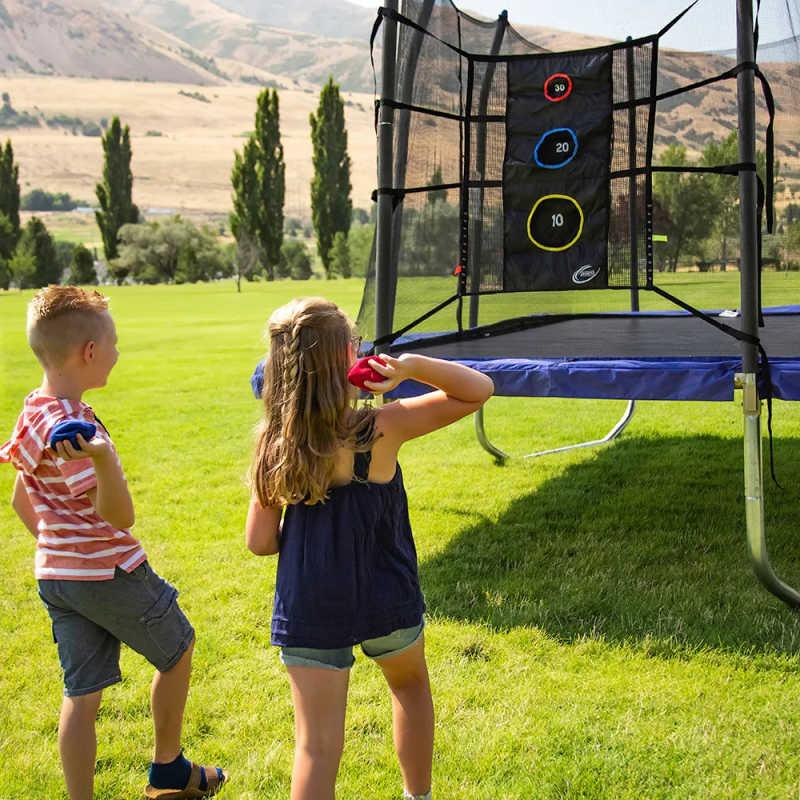 Skywalker Triple Toss Game for Trampolines with kids playing