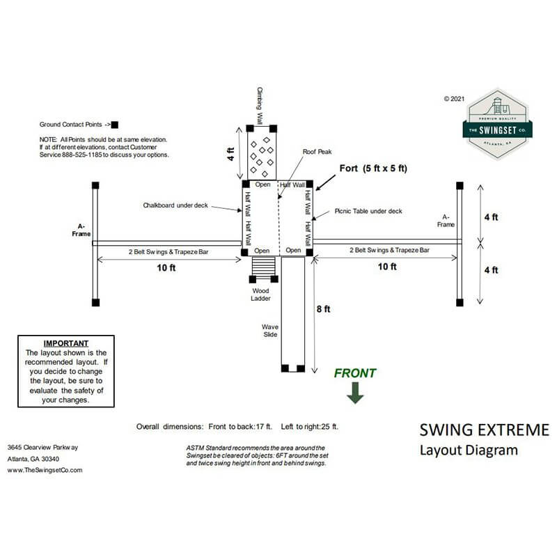 Swing Extreme Swing Set Dimensions