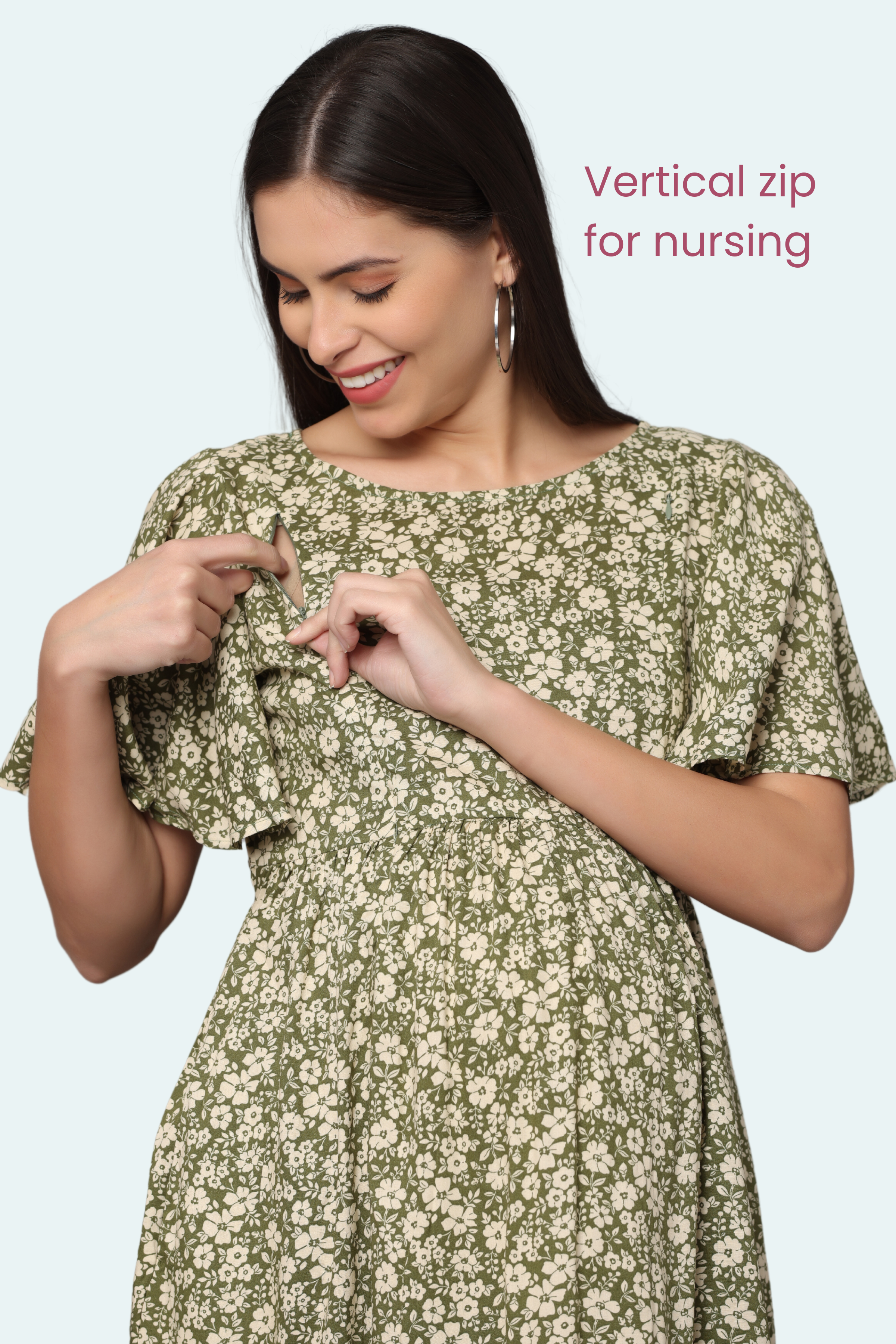 Cotton Stripe Maternity & Nursing Dress | Seraphine