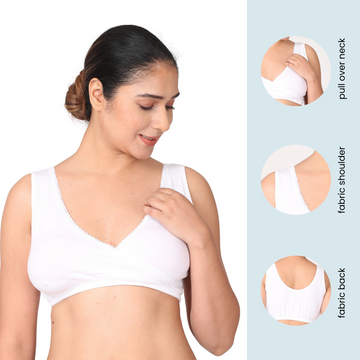 Buy Morph, Breastfeeding Bras for Women, Non Padded & Non Wired, Drop  Cup for Easy Feeding, Nursing Bra with Comfy Shoulder & Waist Elastic, Pack of 3, Black