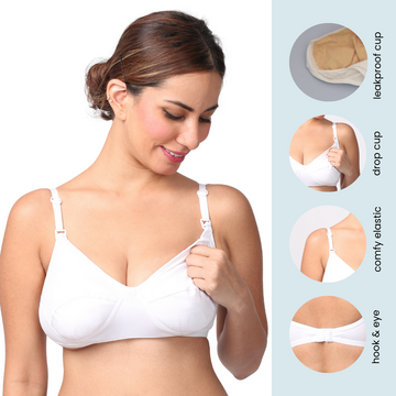 Forzero 3 Pack Maternity Nursing Bra for Sleep Cotton Breastfeeding Bras