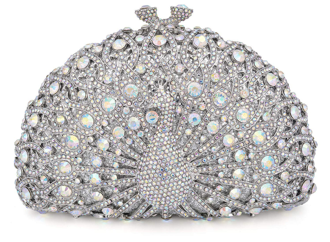 MagicLove Bling Evening Bag for Women Rhinestone Crystal Clutch Purse  Silver: Handbags: Amazon.com