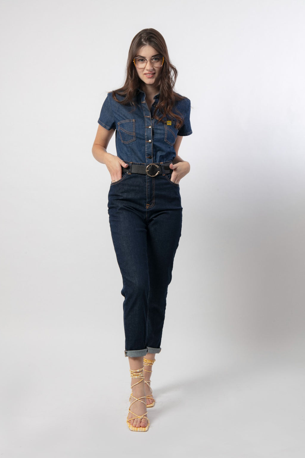 Camisa Vaquera Manga Corta Mujer – Bustins Jeans