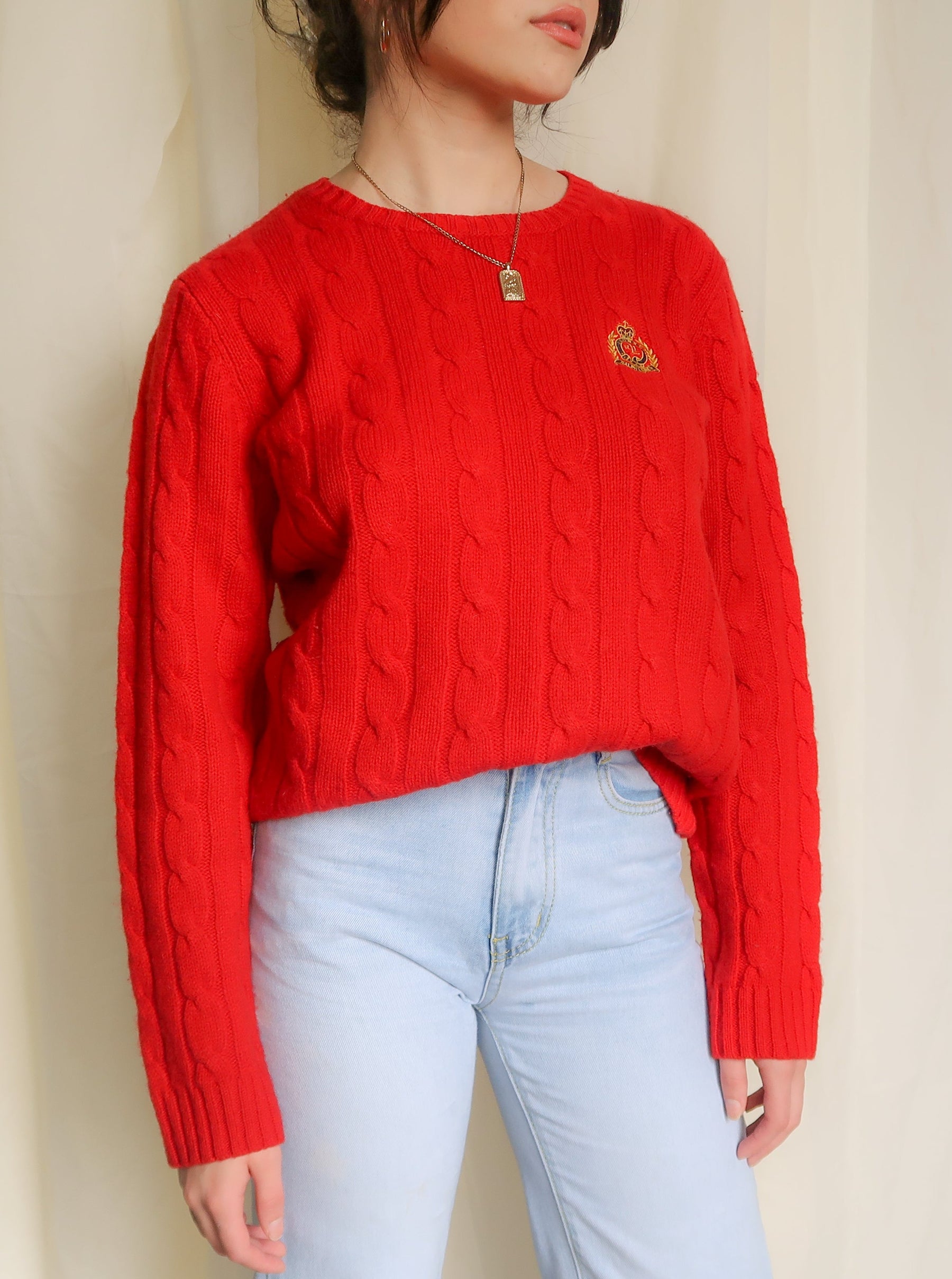 Actualizar 66+ imagen ralph lauren red sweater women’s