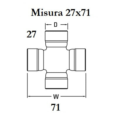 crociera same senza ingrassatore misura 27x71 codice 0.010.2570.0