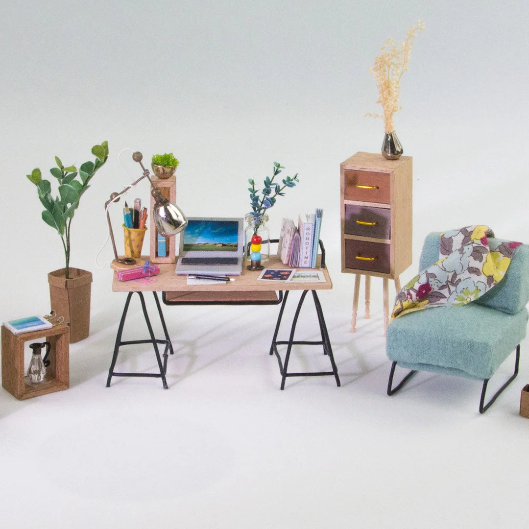 SOHO time Home Office DIY Miniature Dollhouse – RobotimeSA