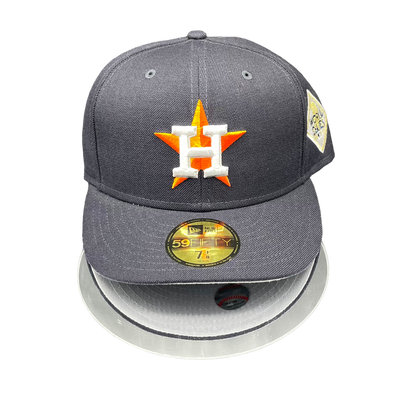 Houston Astros 35 Years New Era 59FIFTY Fitted Hat (Chrome White Navy Green Under BRIM) 8