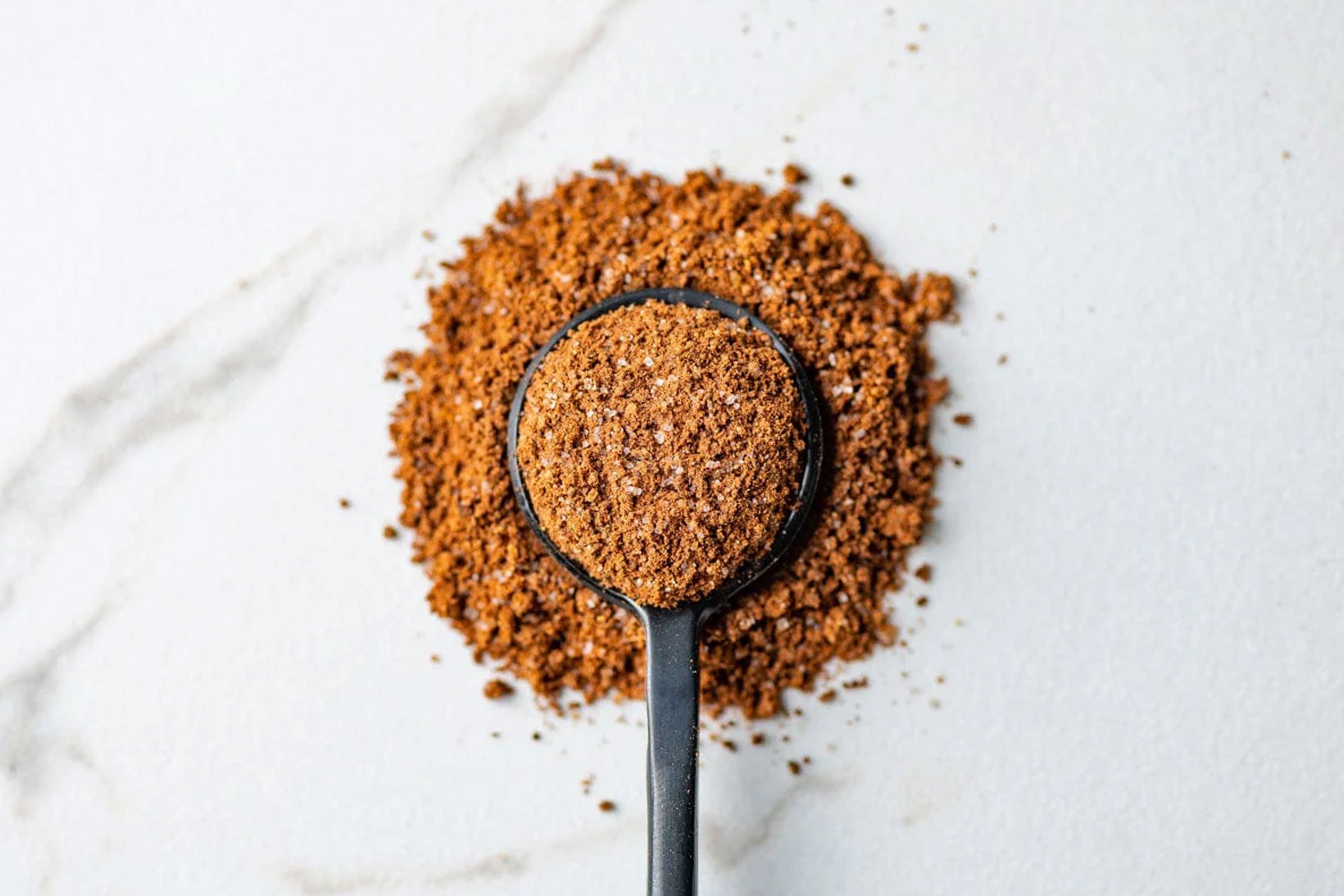 Close up spoon of Baker's Brew Coffee Spice