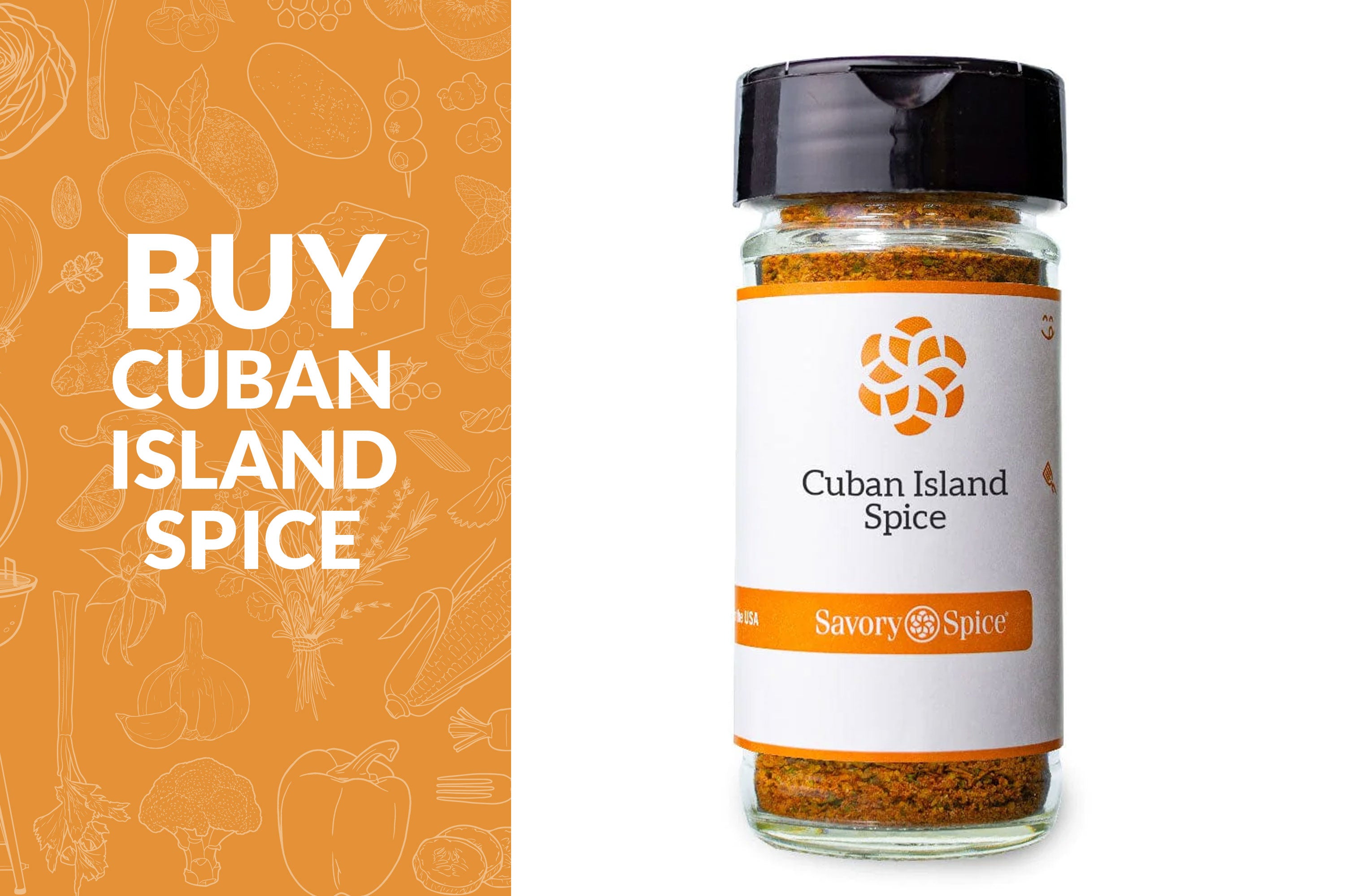 Buy Cuban Island Spice on left with jar of Cuban Island Spice on right