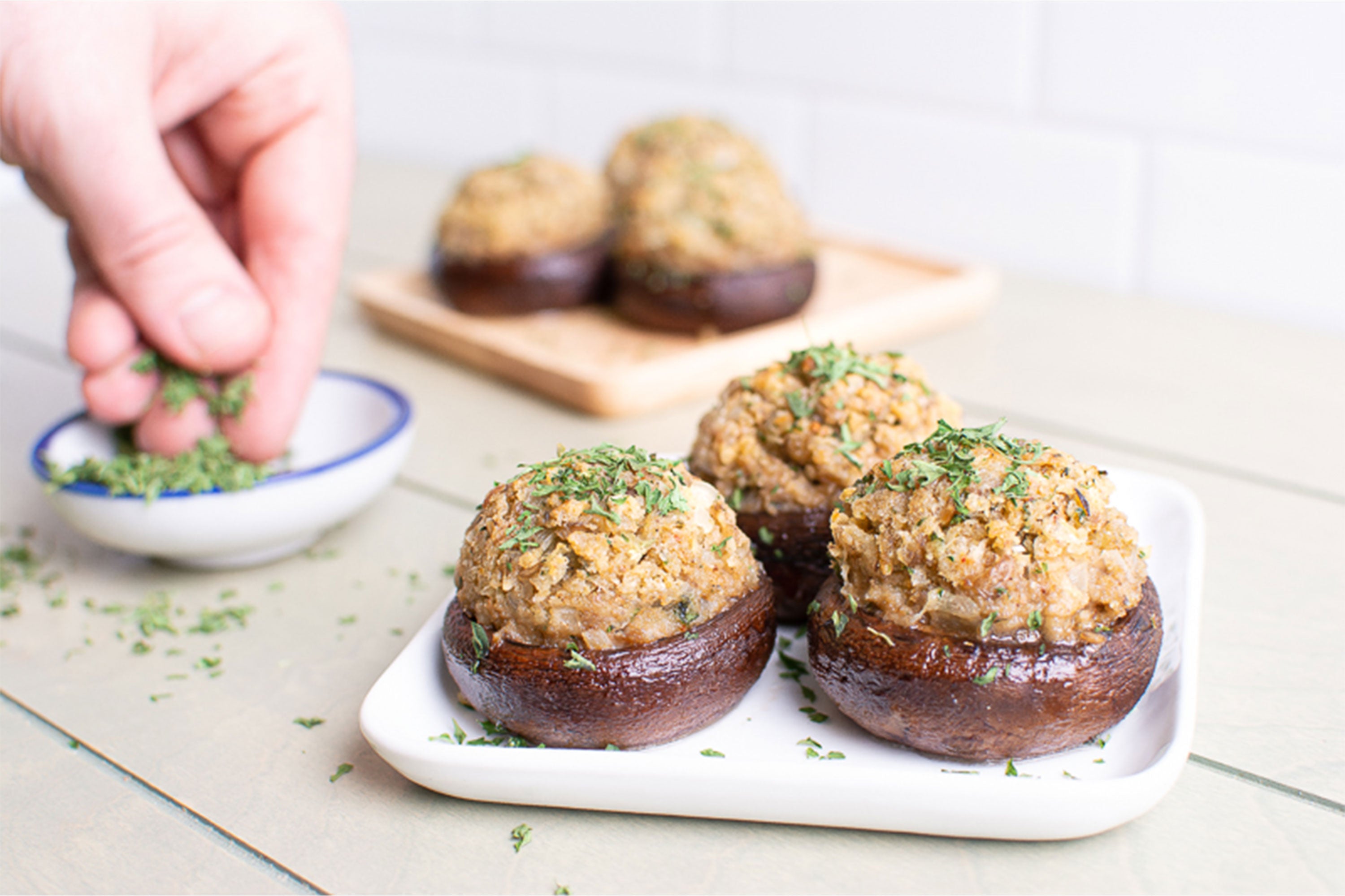 Cream Cheese Stuffed Mushrooms