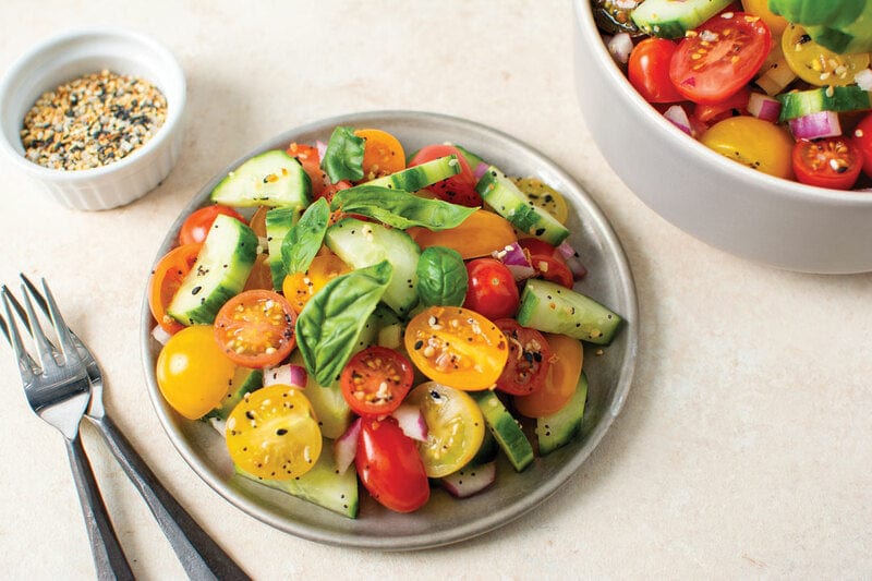 Everything Tomato and Cucumber Salad Recipe