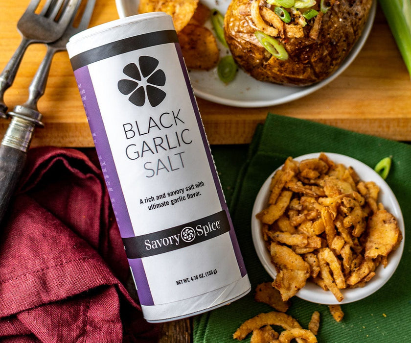 Black Garlic Salt 4 75 Oz Sea Salt Seasoning Savory Spice