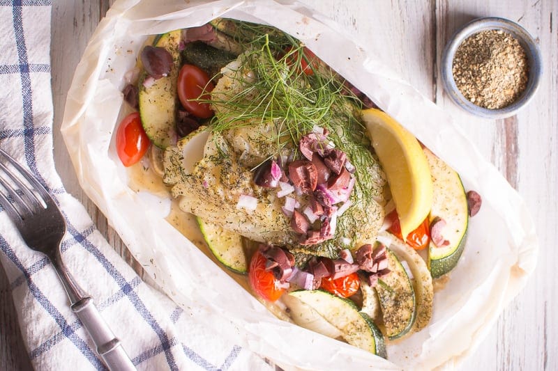 Greek Fish Packet Recipe