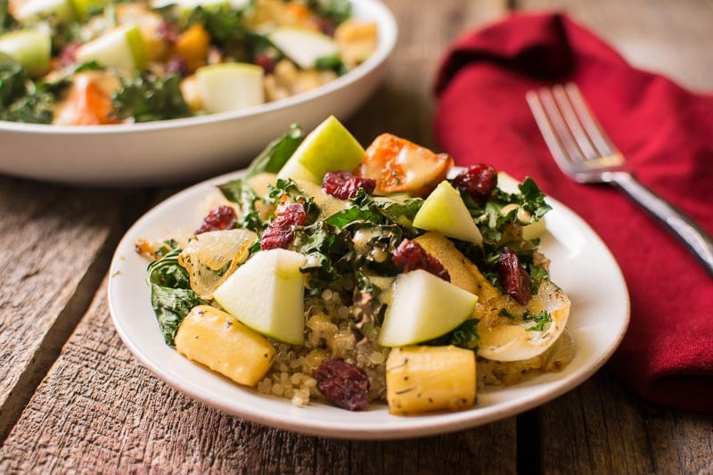 Maple Roasted Root Vegetables and Quinoa Salad Recipe