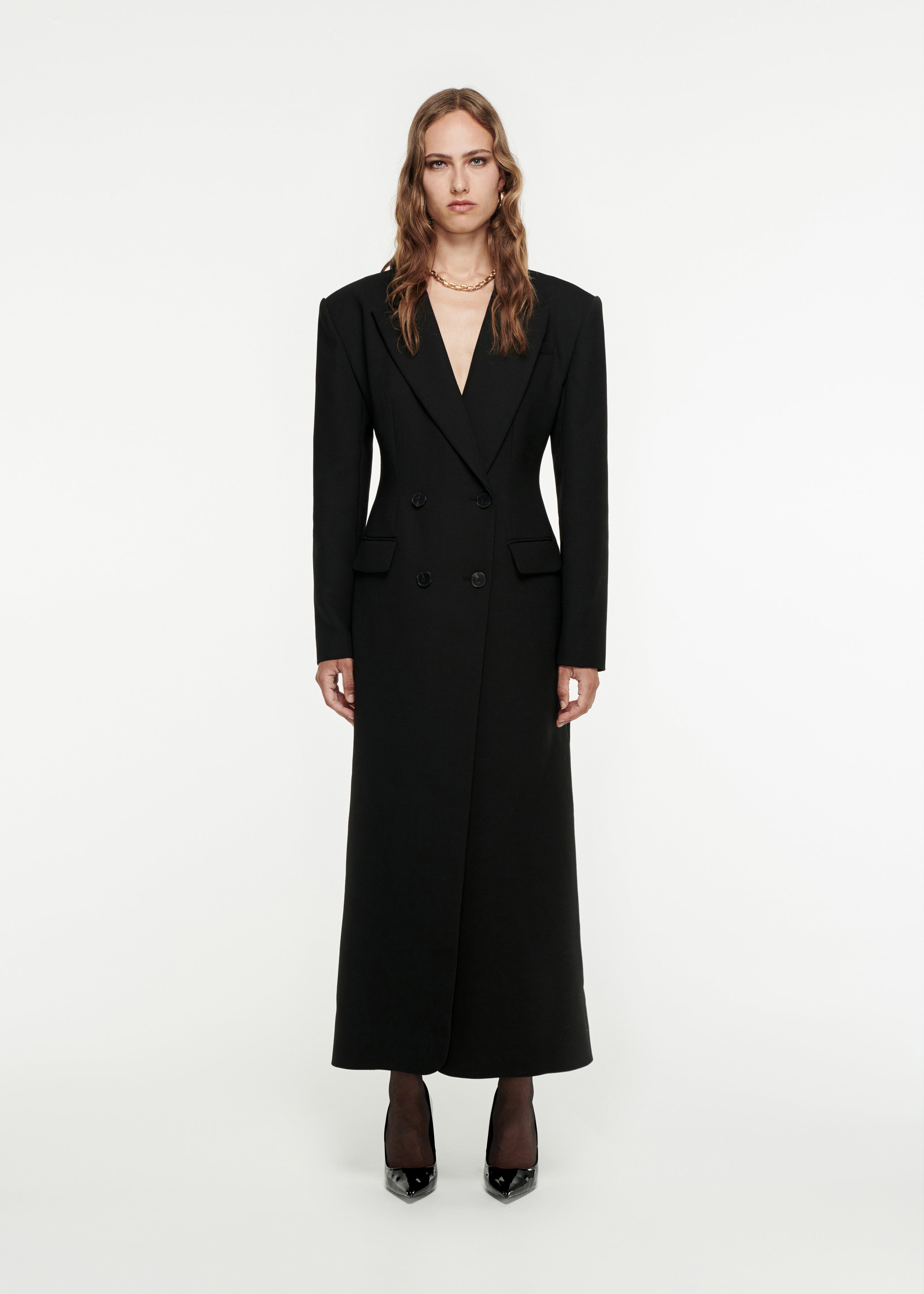 Oversized Double-Breasted Wool Coat