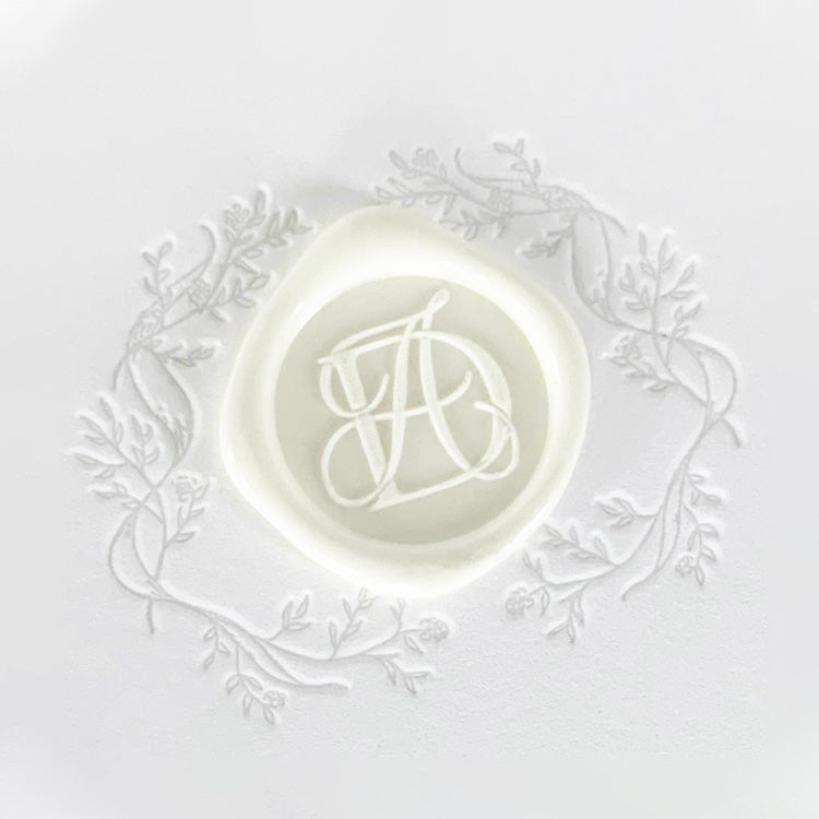 monogram wax seal by Elegant Quill