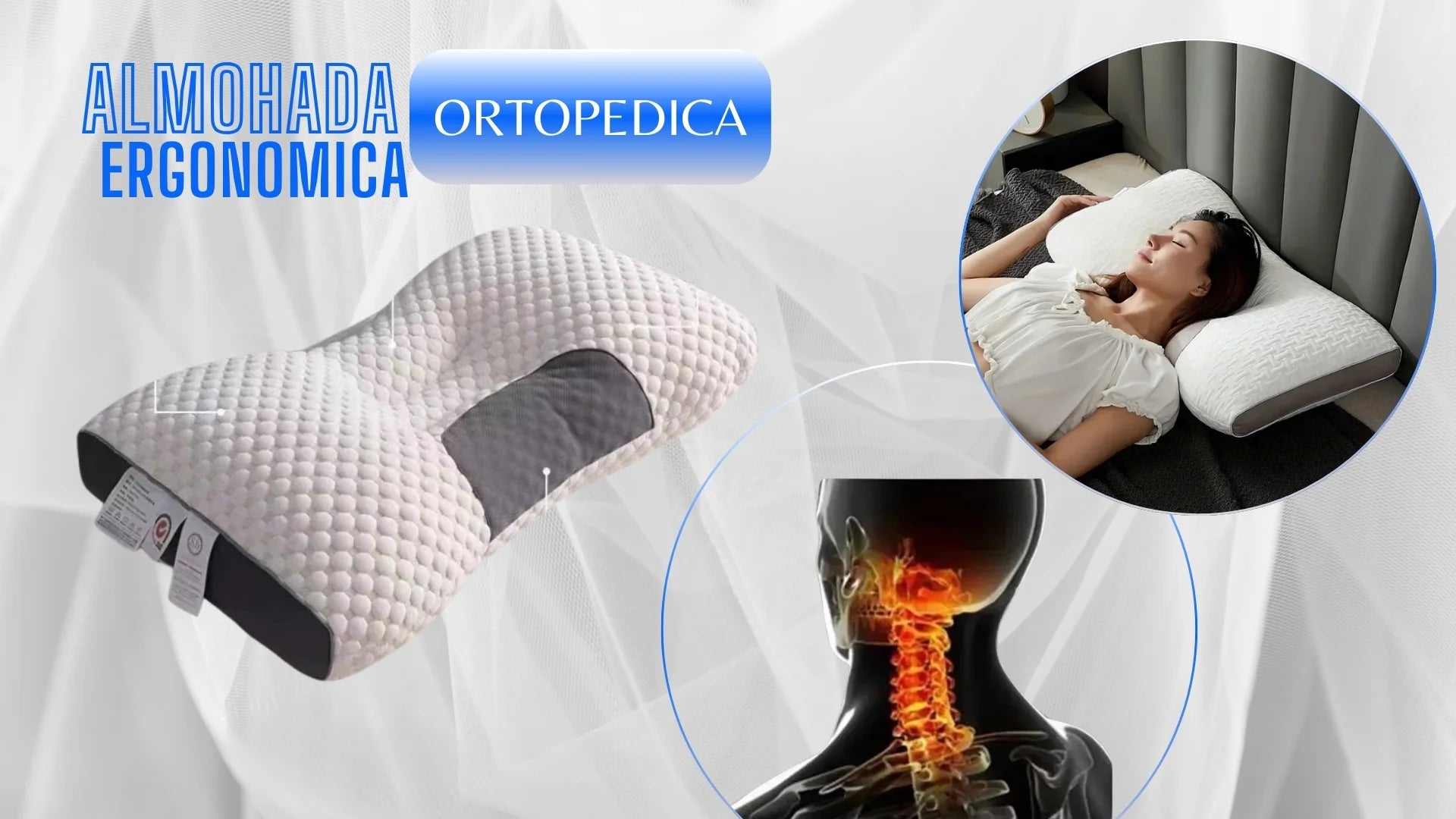 ALMOHADA ORTOPEDICA CERVICAL ERGONOMICA ANTIESTRES Mi tienda