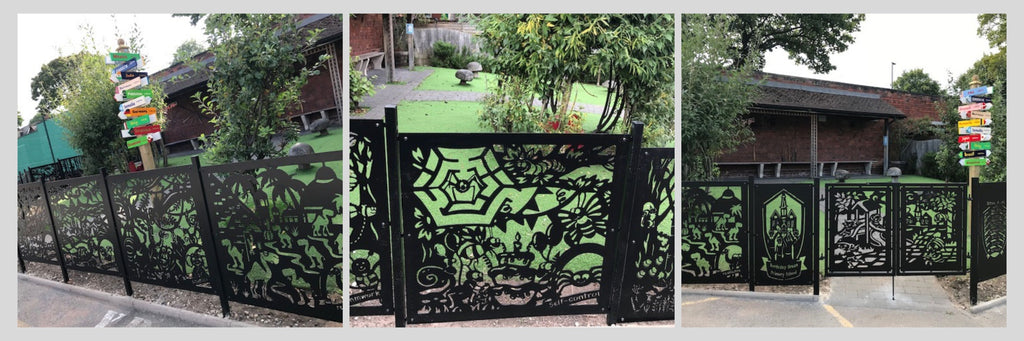 Logi project - bespoke fence for Bordesley Green Primary School Garden