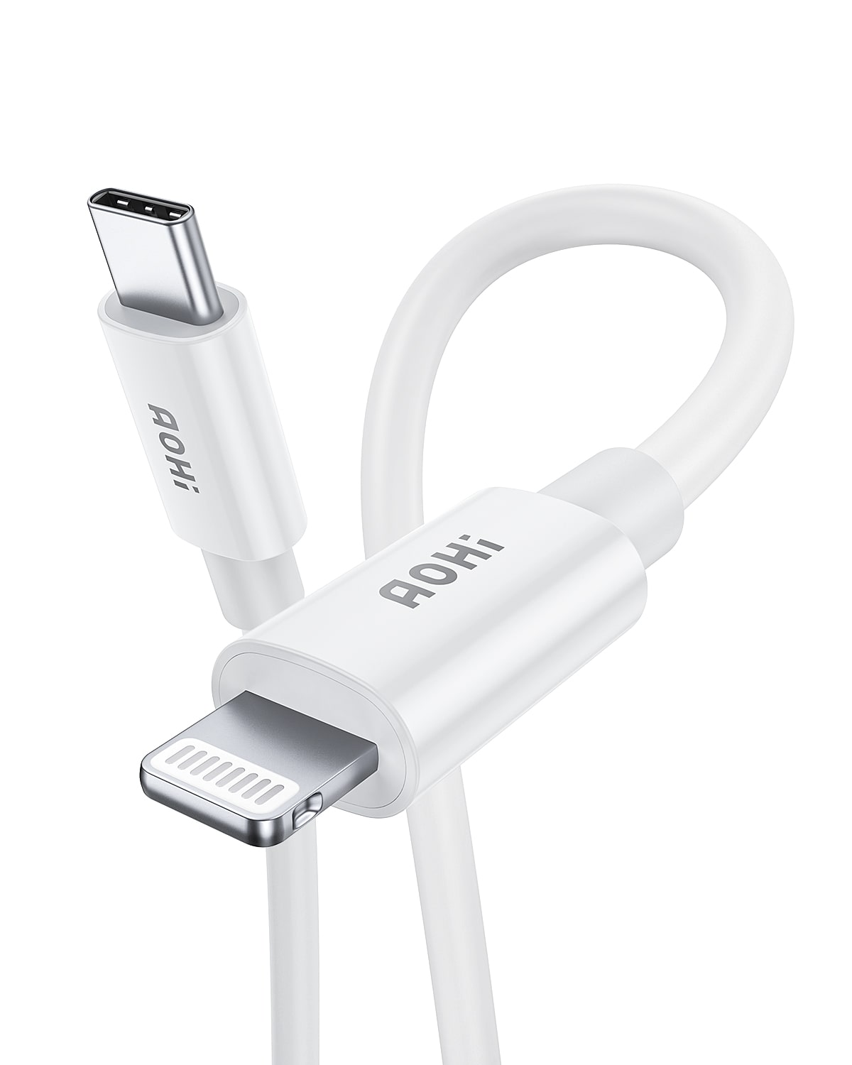 PACK CHARGEUR SECTEUR RAPIDE USB-C 30W PD + CABLE USB-C VERS LIGHTNING MFI  2M BLANCS - JAYM® (JMCOMBO011)