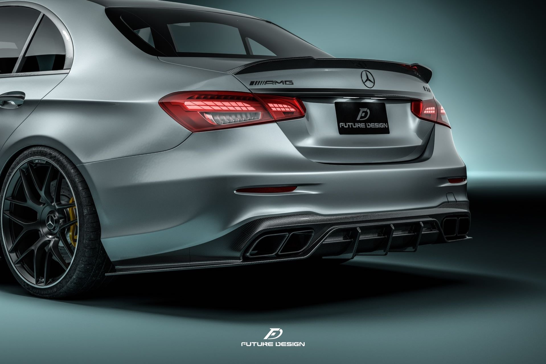 Future design FD Carbon Fiber REAR DIFFUSER for Mercedes Benz E-Class E43 E53 E63 W213 2017-ON