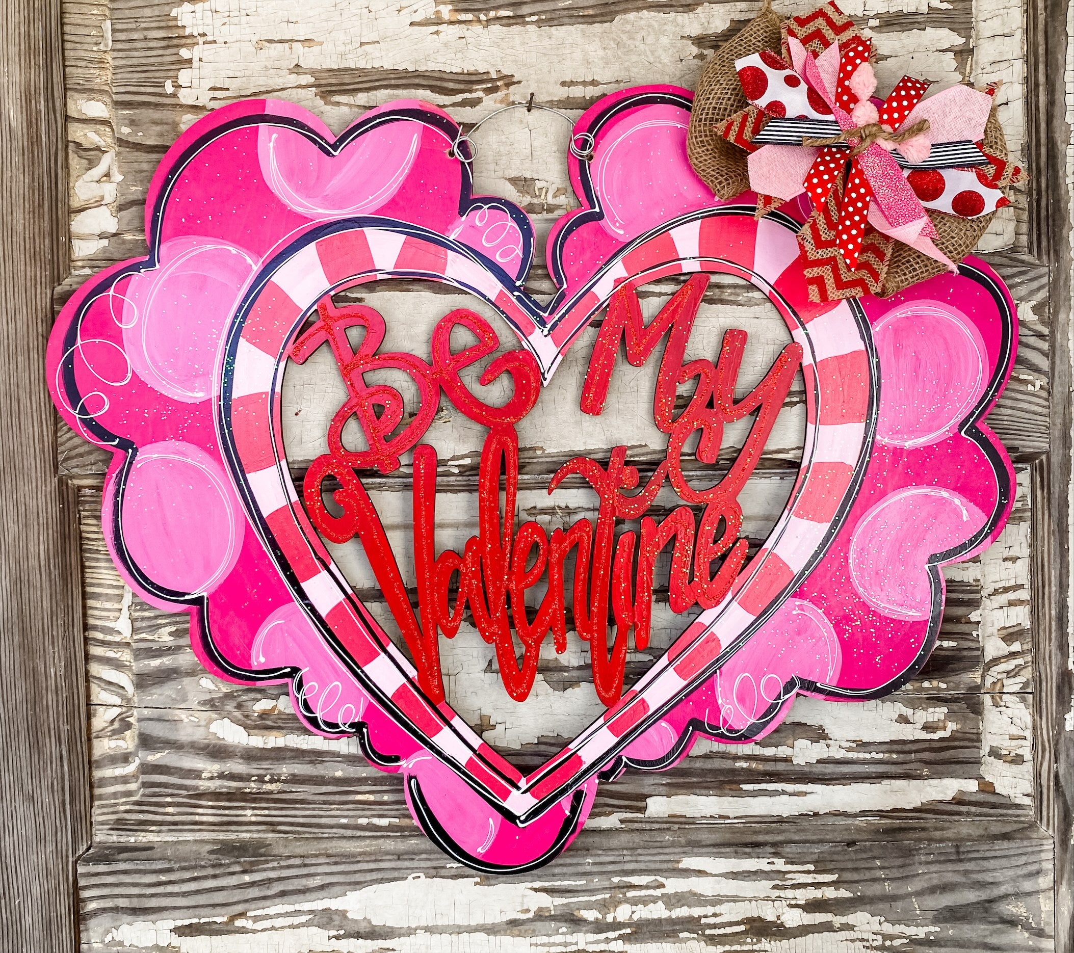 Valentine's Day themed door hanger