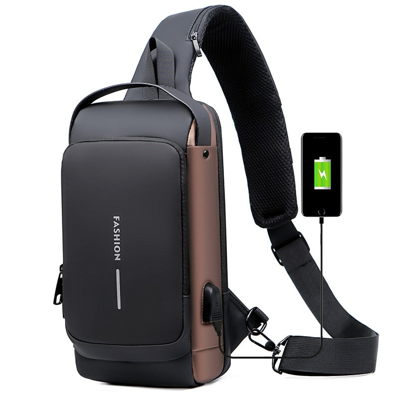 USB charging sport sling Anti-theft shoulder bag – Kallohen