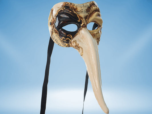 Golden full-face costume mask –