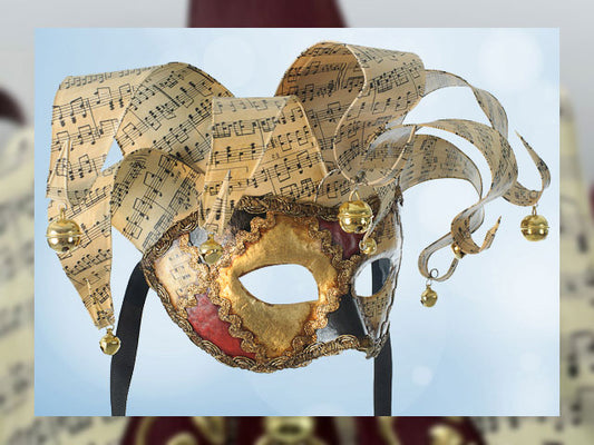 Jolly Venetian Mask Decorated With Gold Leaf and Precious Fabrics  Handcrafted Mask for Decorations Not Wearable -  Canada